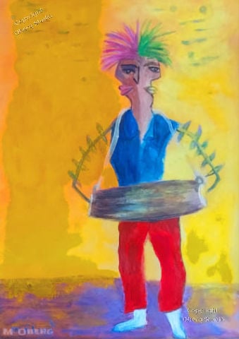 Oberg Studio Painting