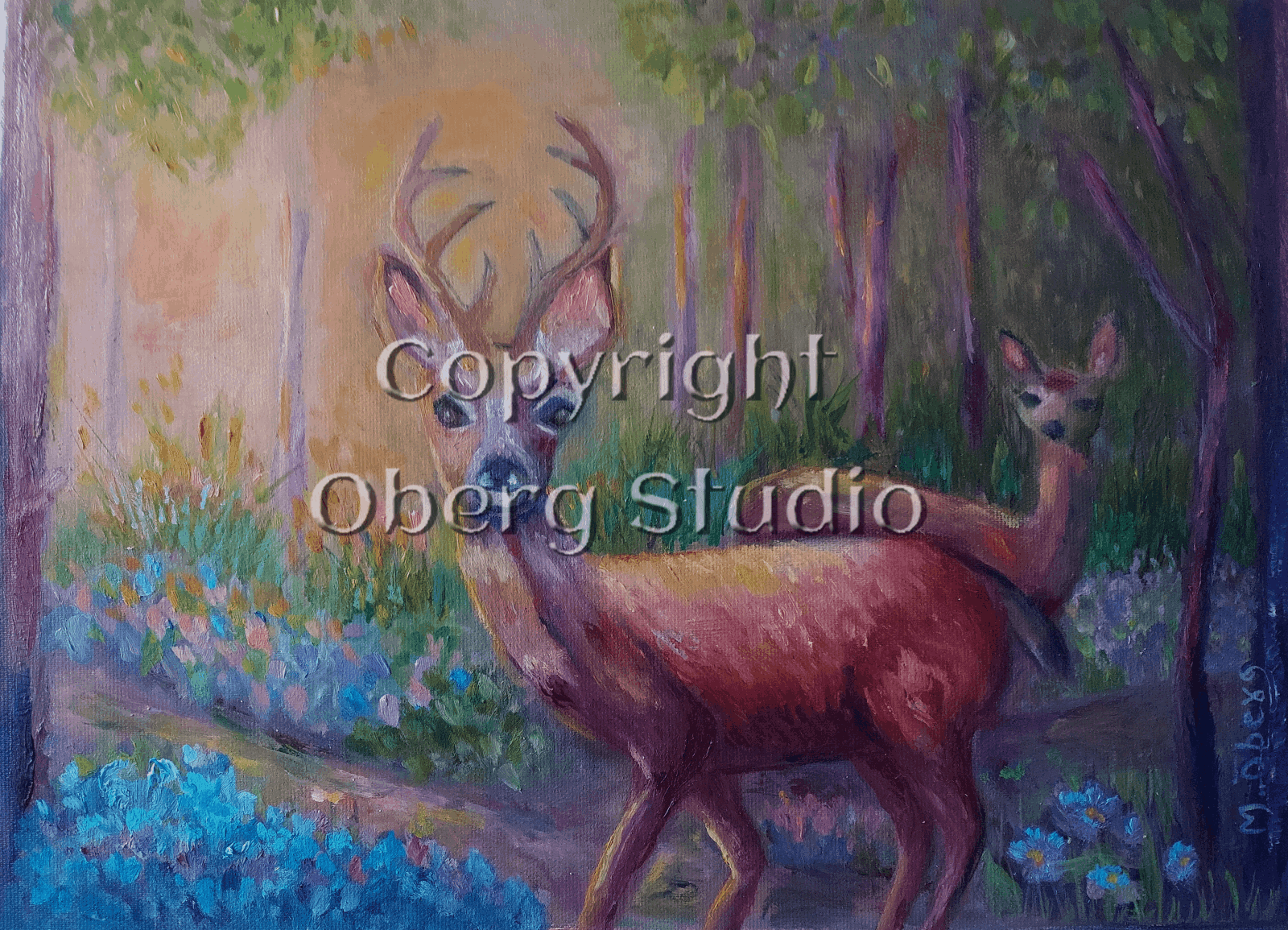 Oberg Studio painting