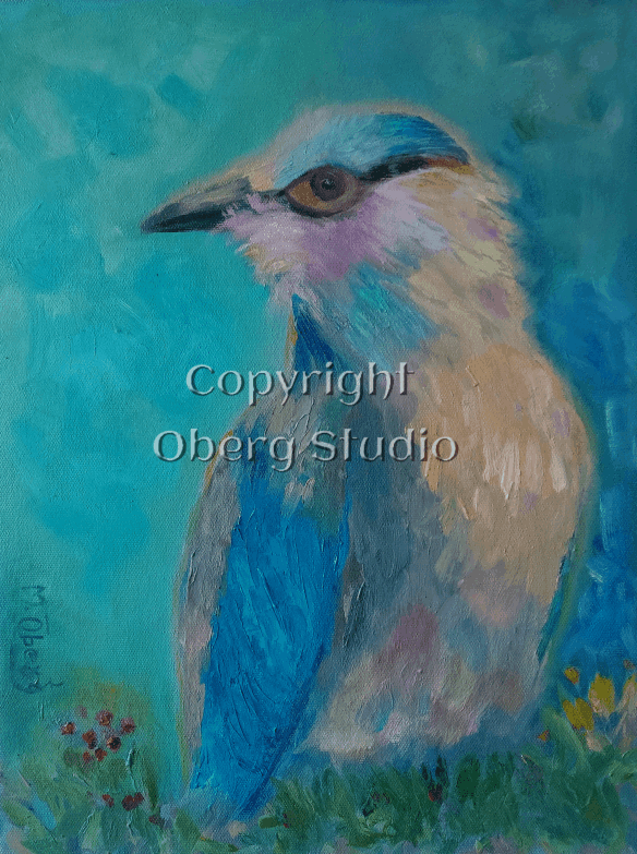 Oberg Studio painting of a bird