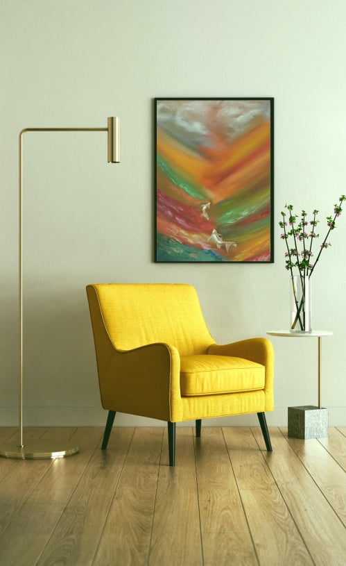 Oberg Studio Painting on the wall